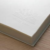 Ex libris Libro con lettere fluttuanti