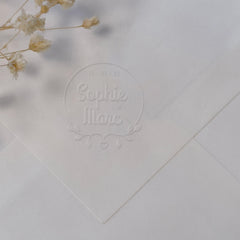 Sigillo a secco matrimonio minimalista