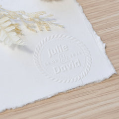 Sigillo a secco matrimonio vintage