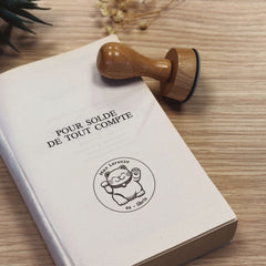 Timbro ex libris gatto della fortuna