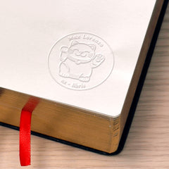 Embosser ex libris gatto della fortuna