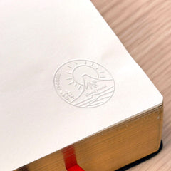 Embosser ex libris montagna innevata