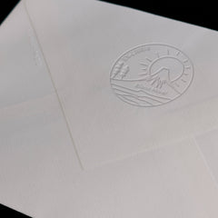 Embosser ex libris montagna innevata