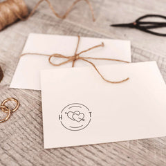 Timbro matrimonio doppio cuore