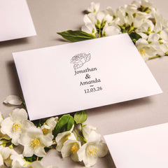 Timbro matrimonio rosa grande