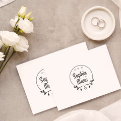 Timbro matrimonio minimalista