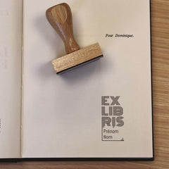 Timbro ex libris linee retrò
