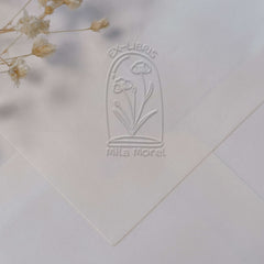 Ex libris fiori sotto vetro