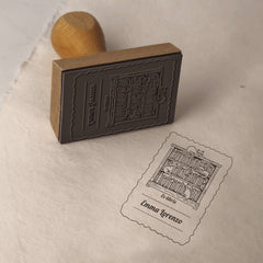 Timbro ex libris gatti di biblioteca