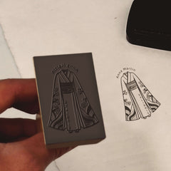 Timbro ex libris kimono giapponese