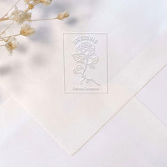 Ex libris rosa in cornice