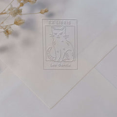 Ex libris gatto in cornice