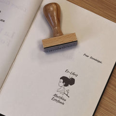 Timbro ex libris giapponese di profilo