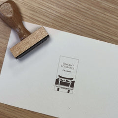 Timbro ex libris porta giapponese