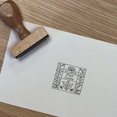 Timbro ex libris mosaico vegetale