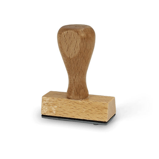 Timbro in legno rettangolo 2x5 cm