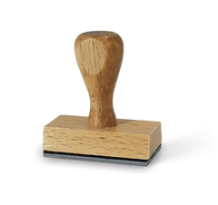 Timbro in legno rettangolo 3x6 cm