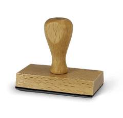 Timbro in legno rettangolo 4x7 cm