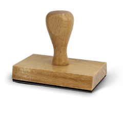 Timbro in legno rettangolo 5x8 cm
