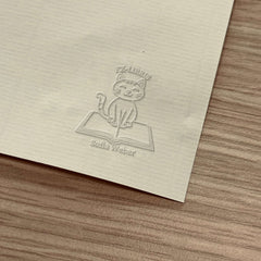Ex libris gatto sul libro