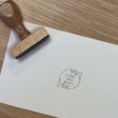 Timbro ex libris ornamenti cerchio di rose