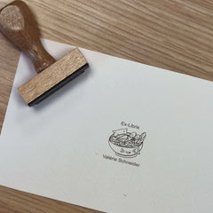 Timbro ex libris ramen giapponese
