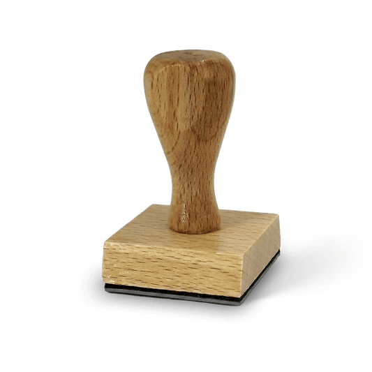 Timbro in legno quadrato 5x5 cm