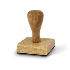 Timbro in legno quadrato 6x6 cm
