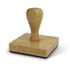 Timbro in legno quadrato 7x7 cm