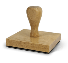 Timbro in legno quadrato 8x8 cm